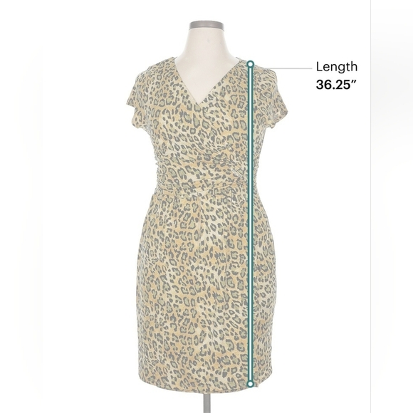 Carmen Marc Valvo Leopard Print Sheath Dress XL NWT - Picture 7 of 8